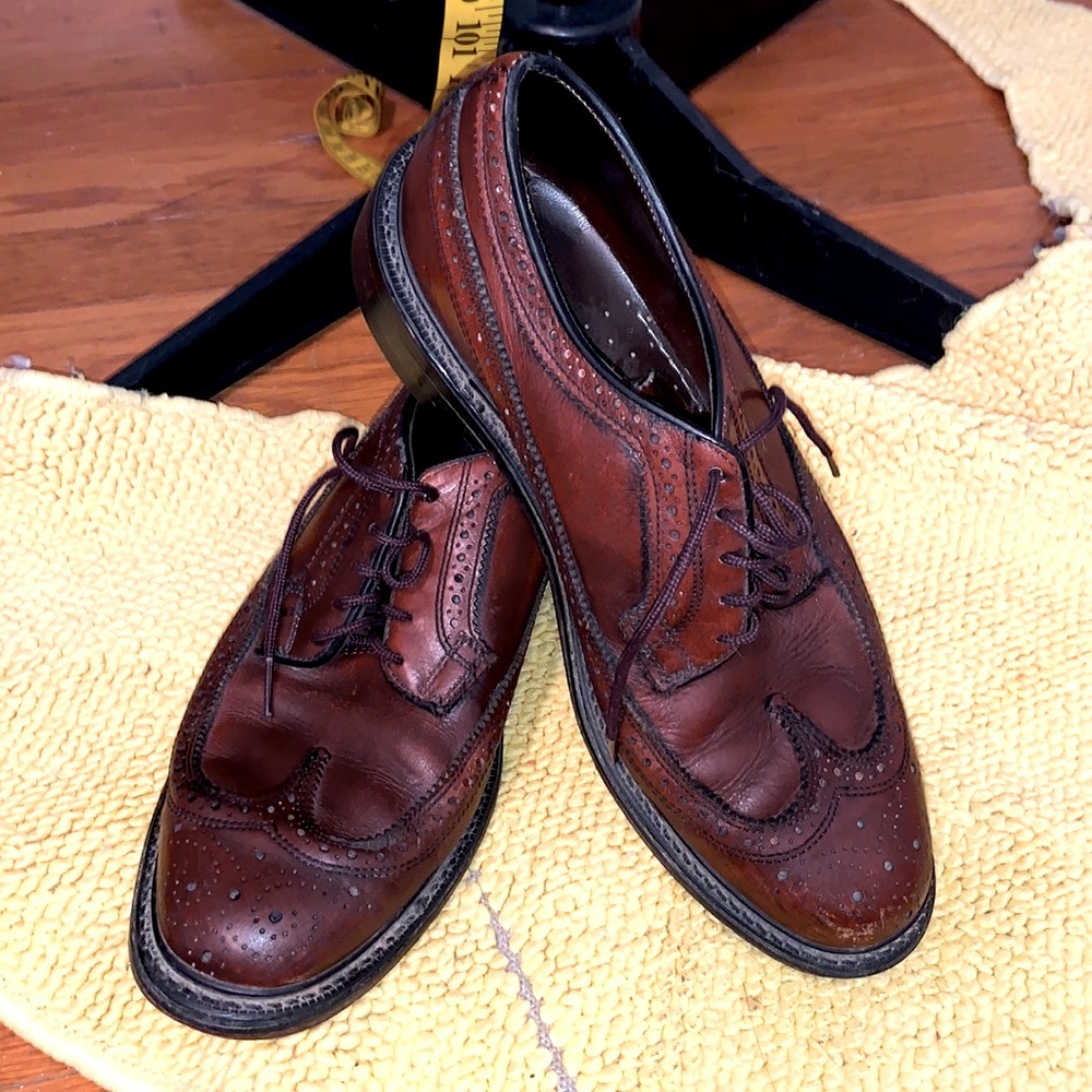 Leather saddle shoes heavy bottom 7.5 or 8
